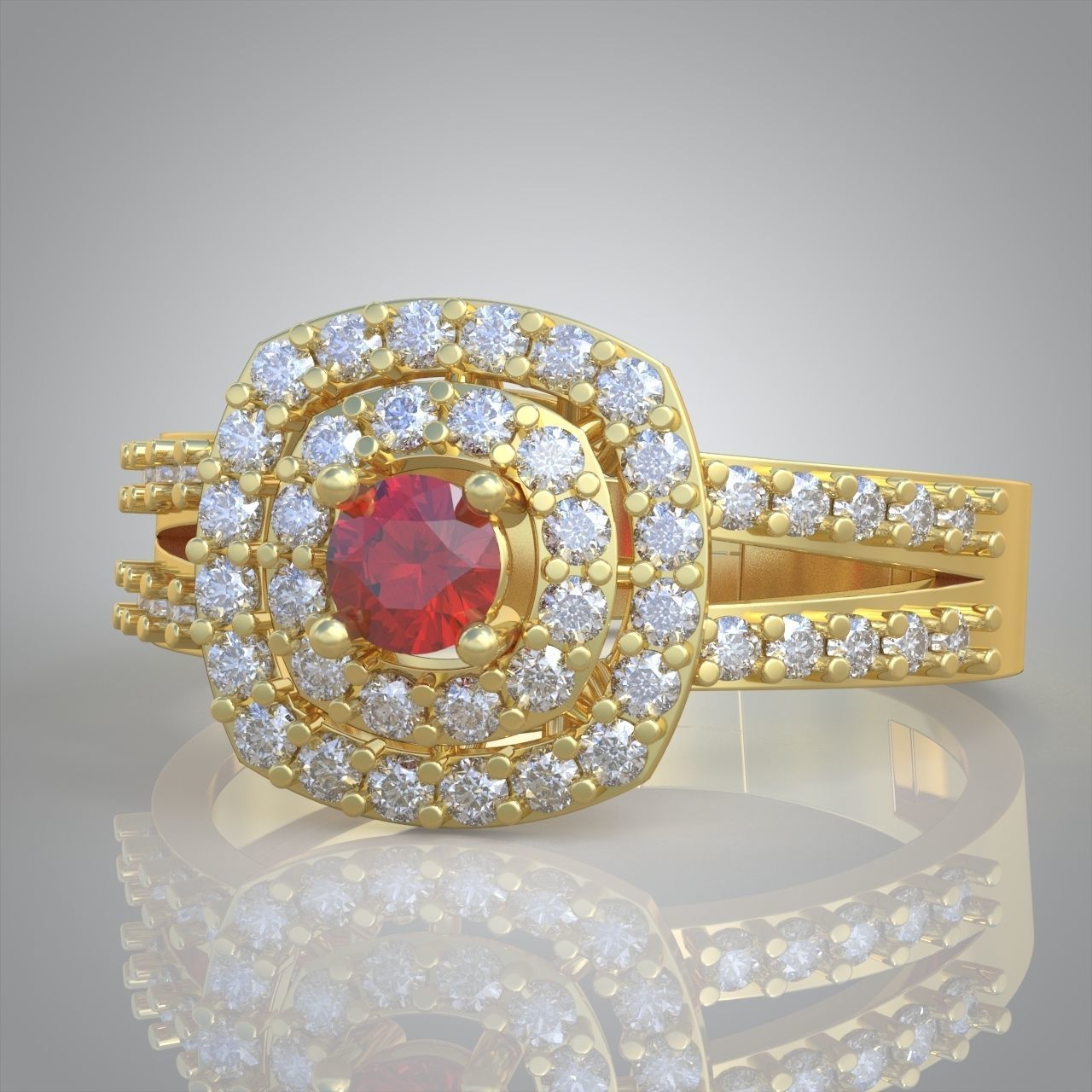 Diamond ring 0411 3D printable model10 3D print model_9