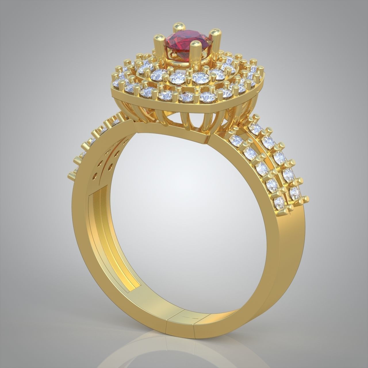 Diamond ring 0411 3D printable model10 3D print model_7