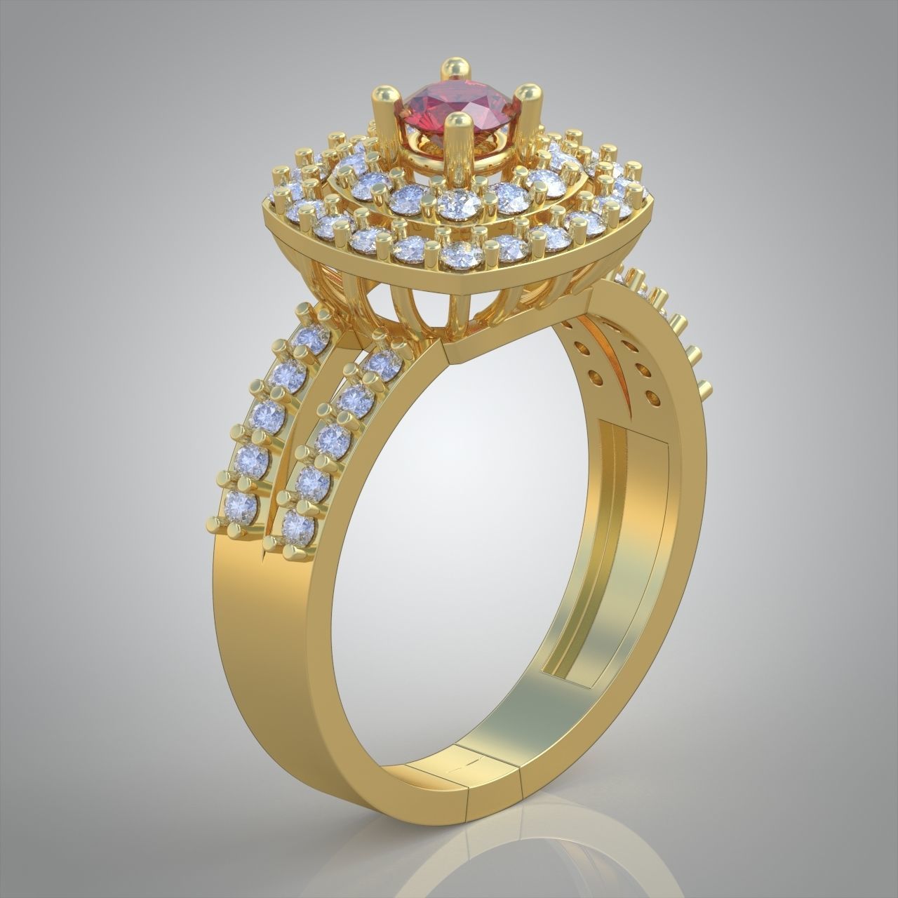 Diamond ring 0411 3D printable model10 3D print model_3