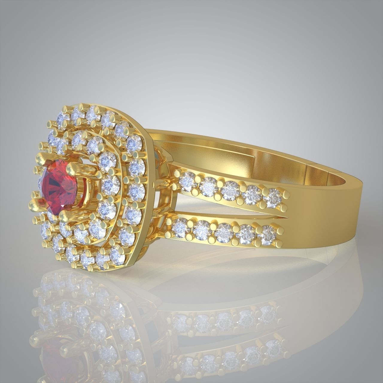 Diamond ring 0411 3D printable model10 3D print model_1