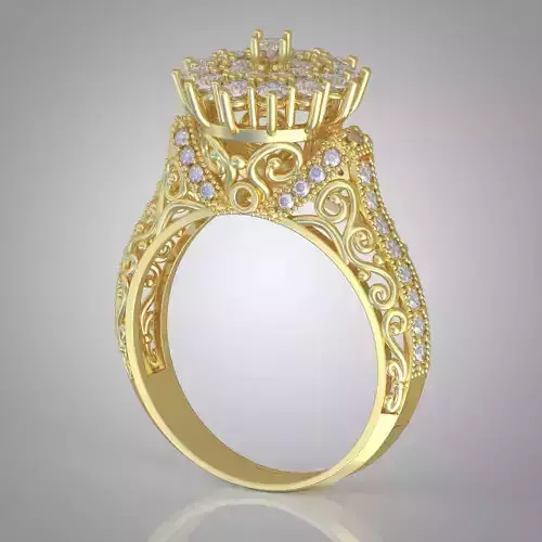 Diamond ring 0413 3D printable model16