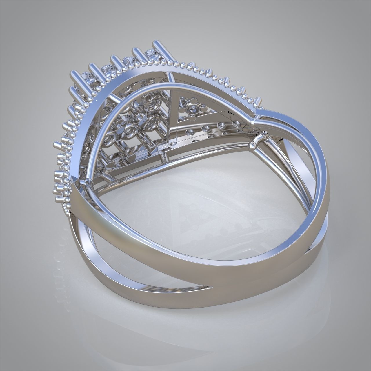 Diamond ring 0415 3D printable model  3D print model_10