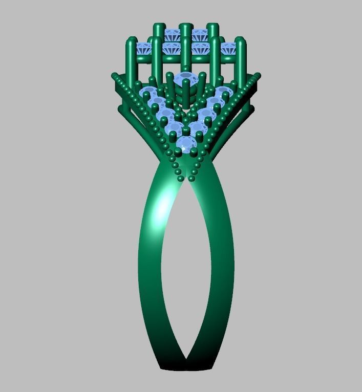 Diamond ring 0415 3D printable model  3D print model_13