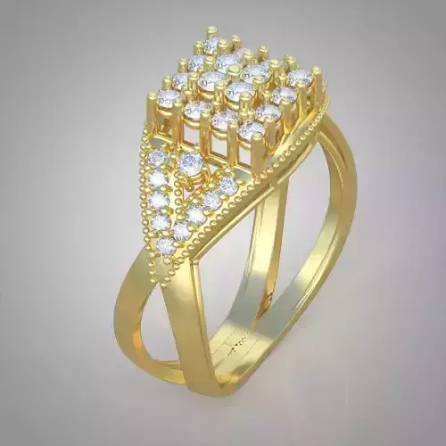 Diamond ring 0415 3D printable model 