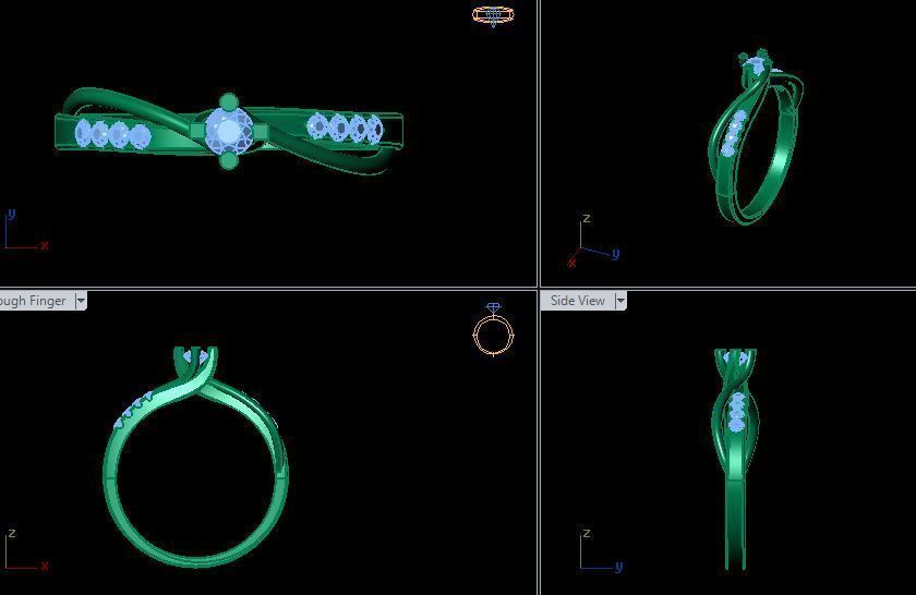 daimond ring 3D print model_11