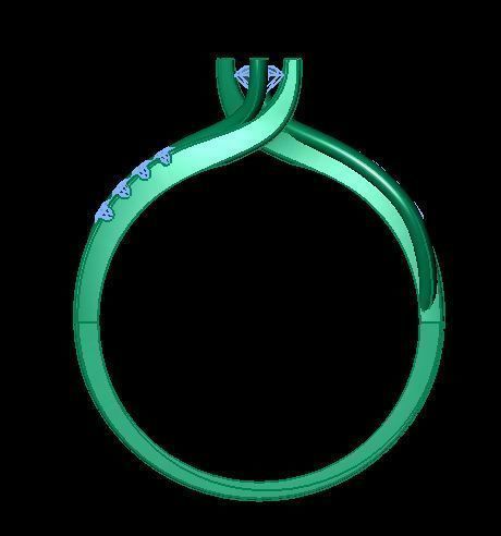 daimond ring 3D print model_9