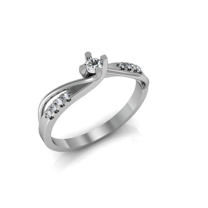 daimond ring 3D print model_5