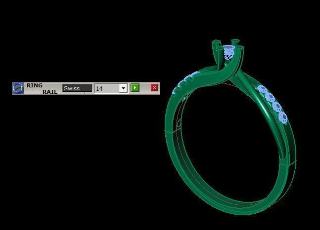 daimond ring 3D print model_12