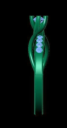 daimond ring 3D print model_10