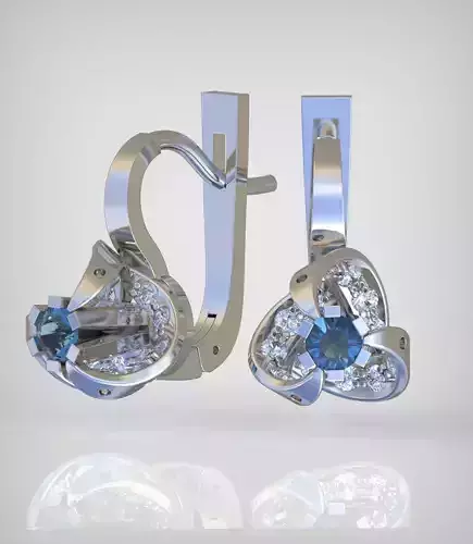 Earring model 0281 3D printable model6-