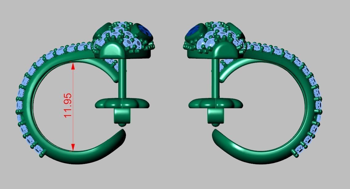 Snake Earring model 0282 3D printable model14 3D print model_14