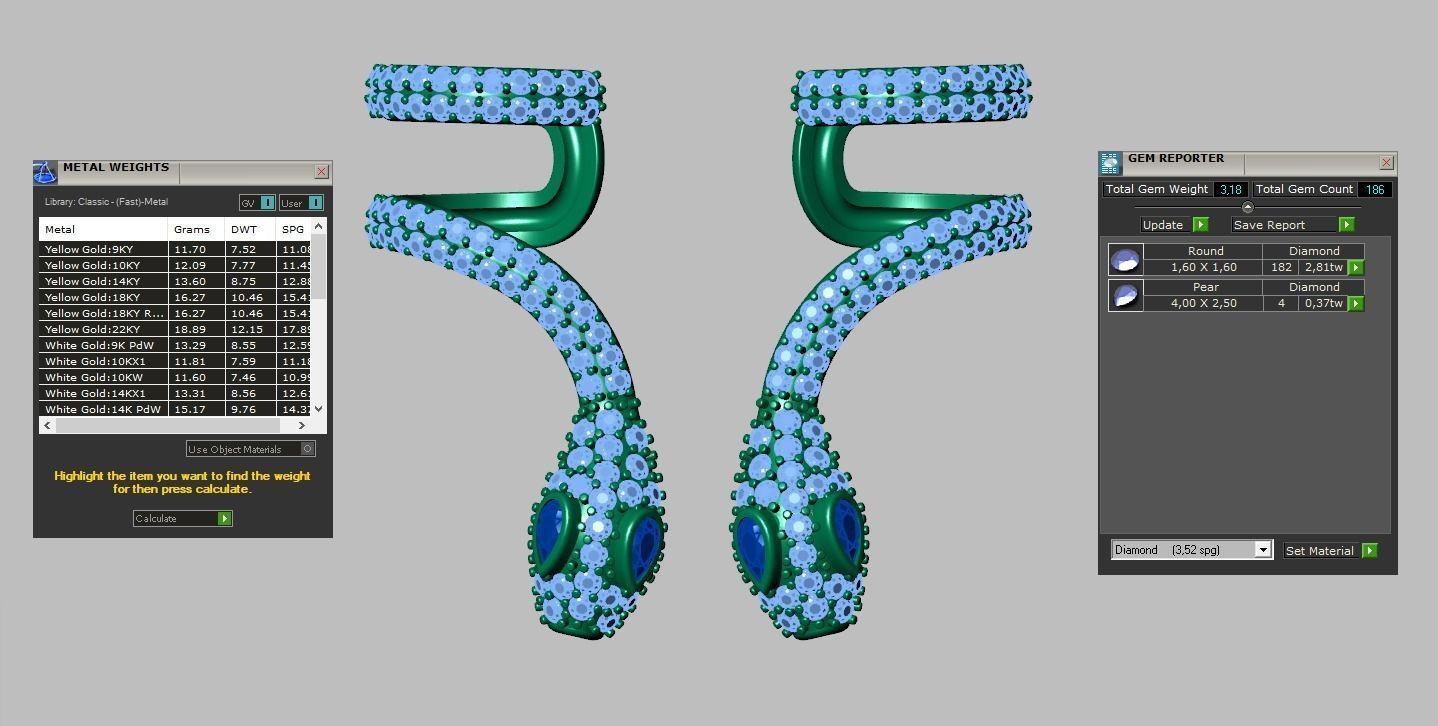 Snake Earring model 0282 3D printable model14 3D print model_17