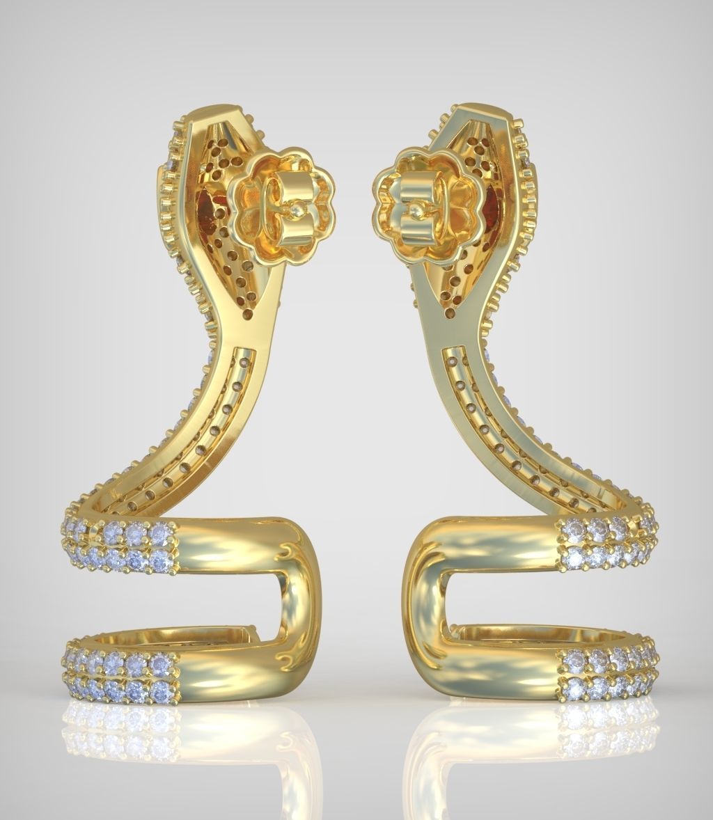 Snake Earring model 0282 3D printable model14 3D print model_8