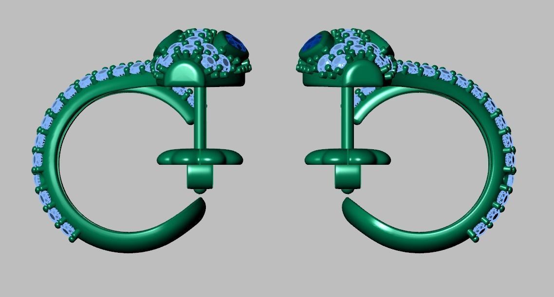 Snake Earring model 0282 3D printable model14 3D print model_13