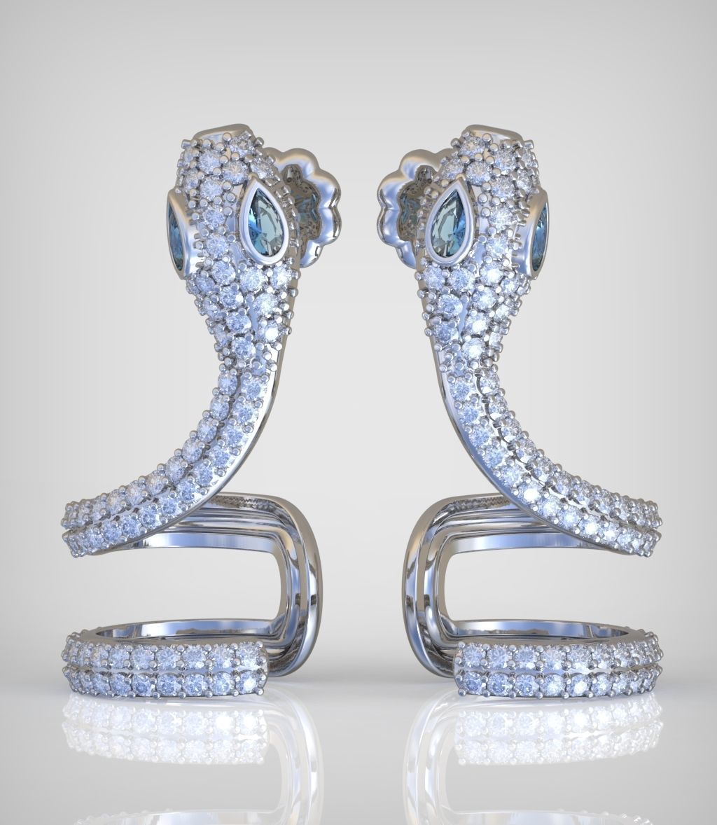 Snake Earring model 0282 3D printable model14 3D print model_2