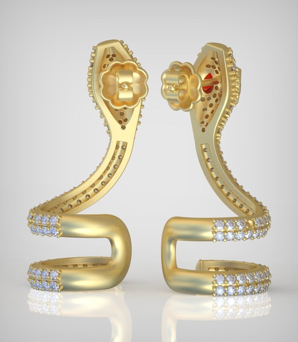 Snake Earring model 0282 3D printable model14 3D print model_11