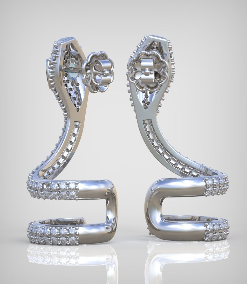 Snake Earring model 0282 3D printable model14 3D print model_6