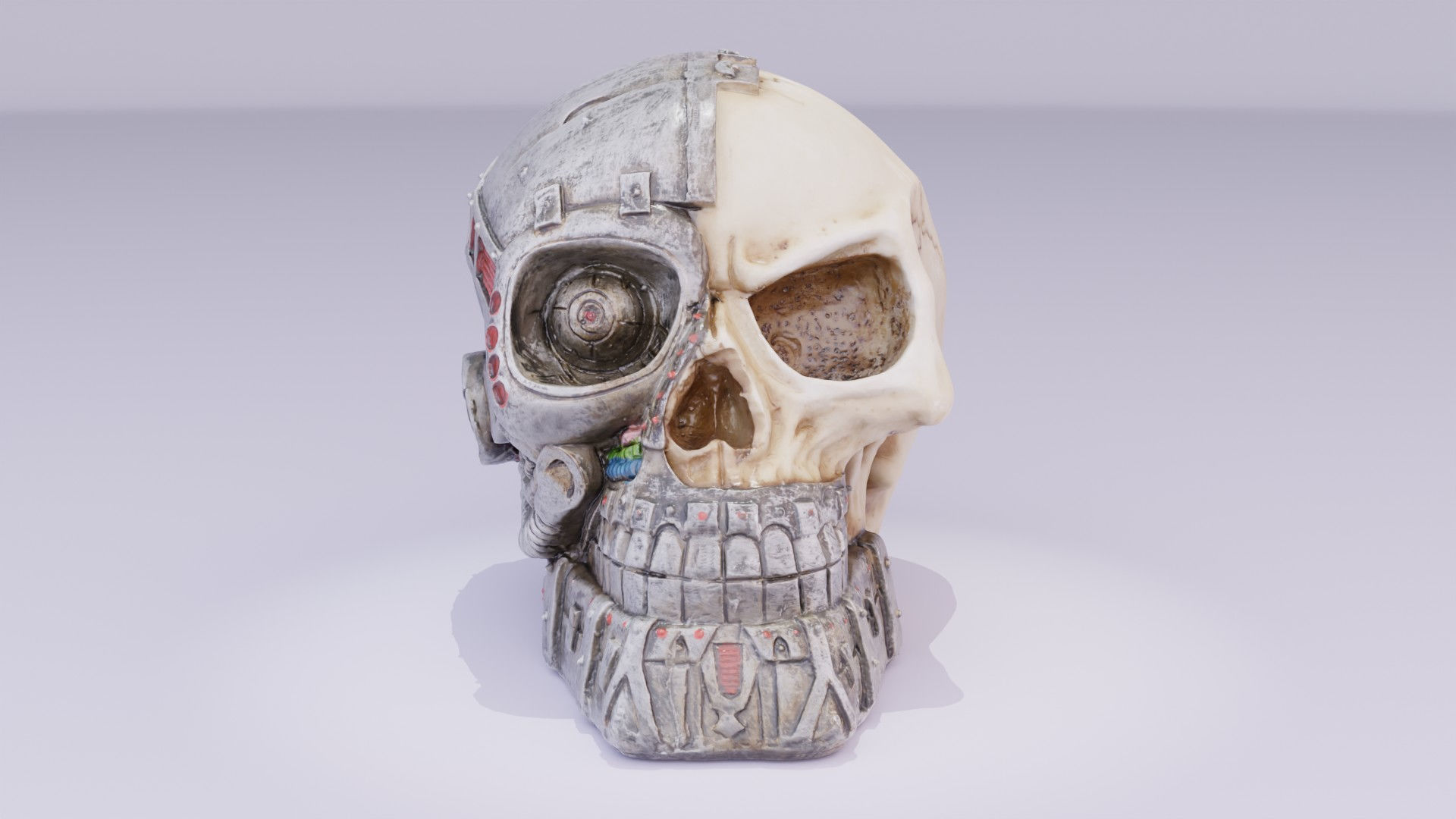 Techno skull high-poly 3D model_13