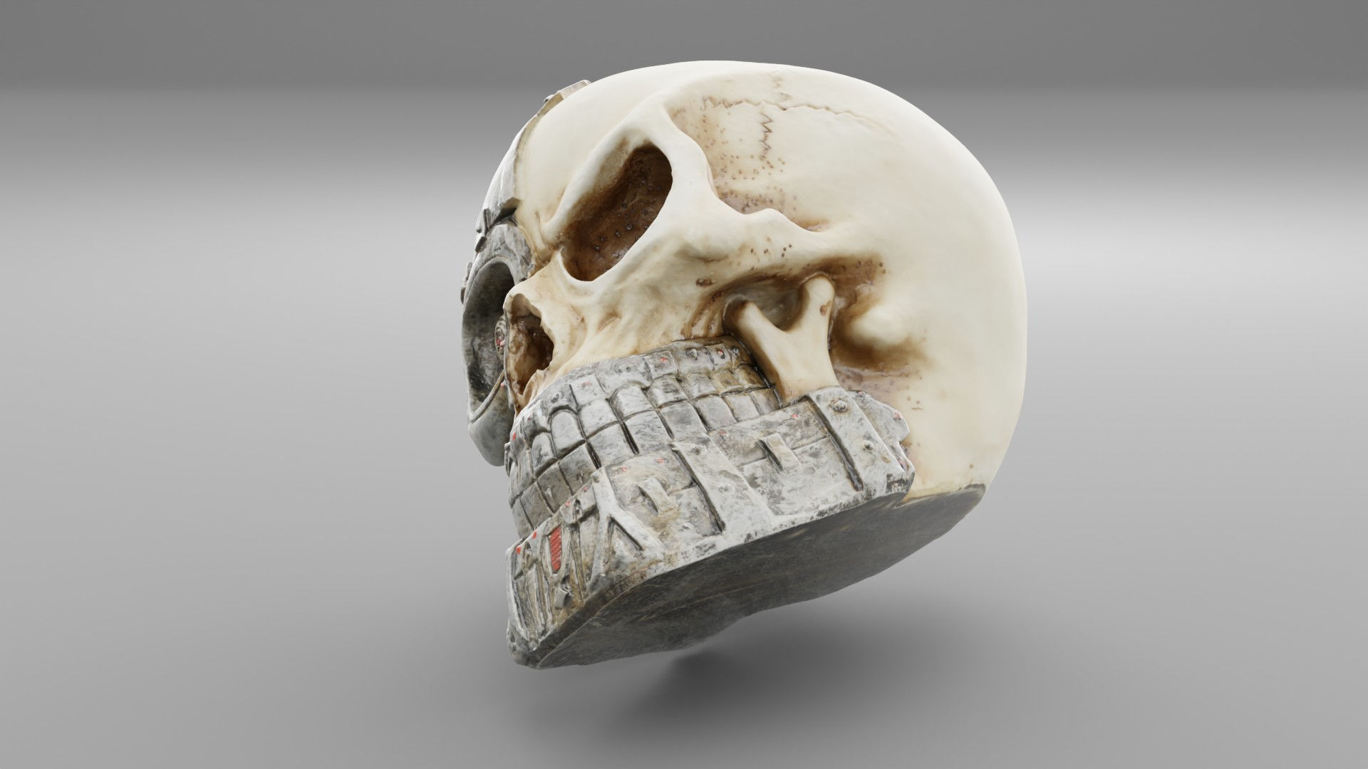 Techno skull high-poly 3D model_11
