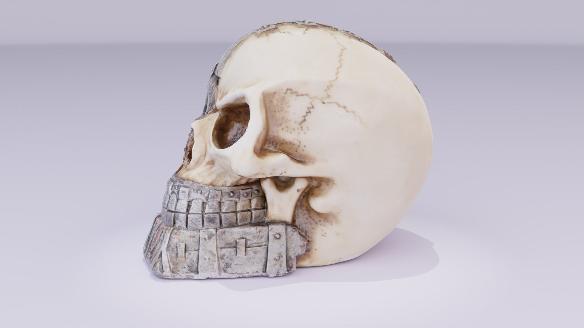 Techno skull high-poly 3D model_21