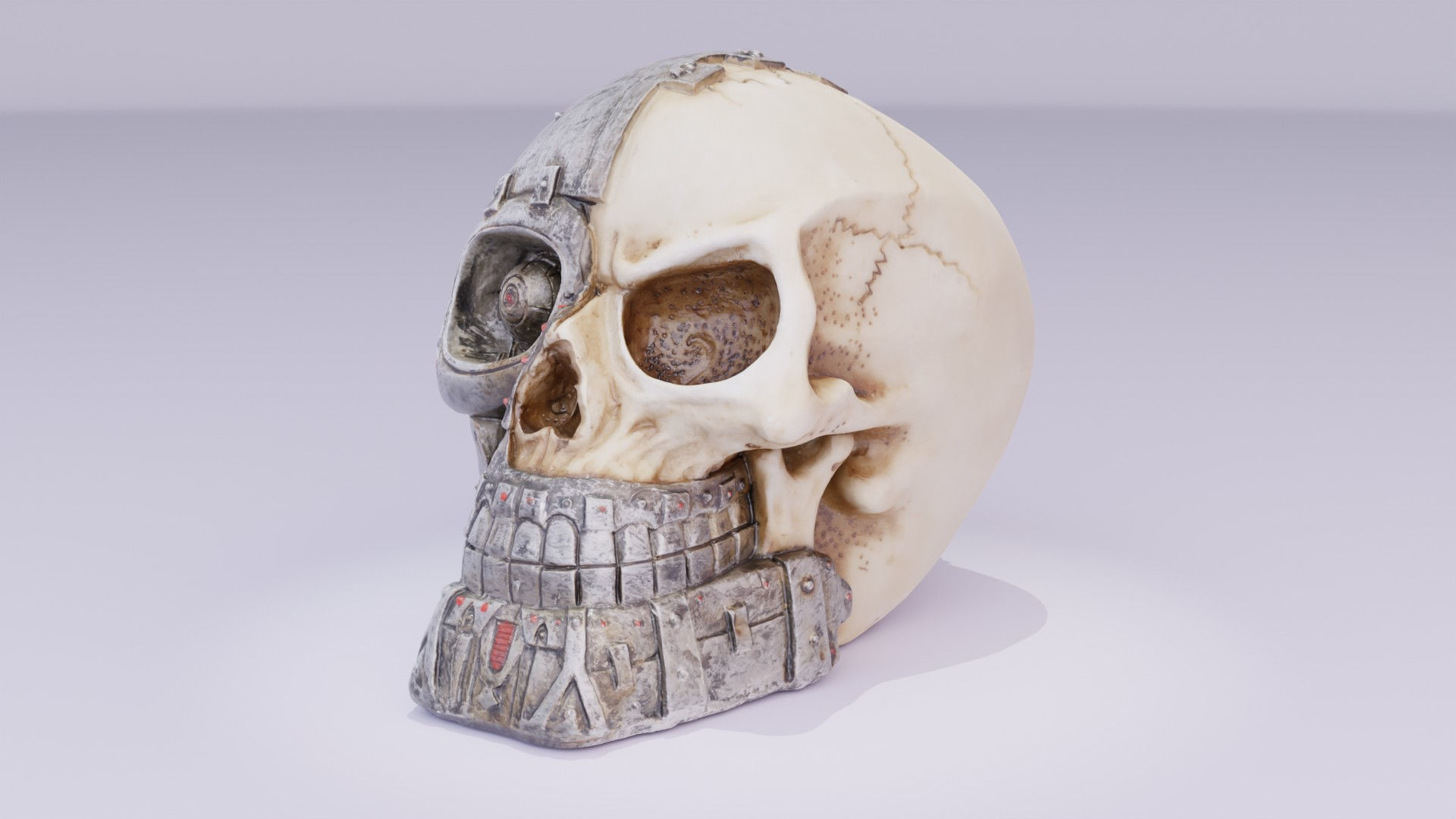 Techno skull high-poly 3D model_22