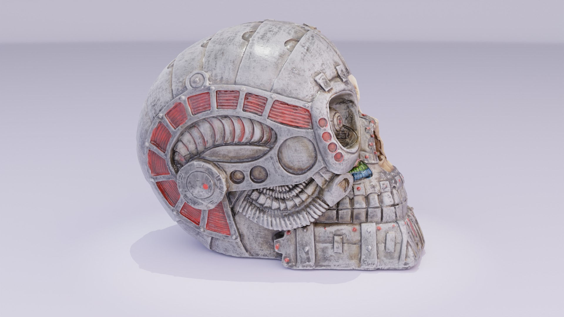 Techno skull high-poly 3D model_15