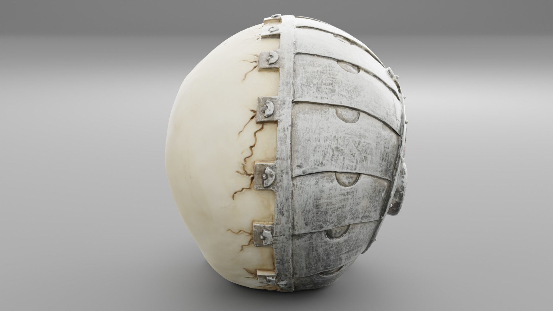 Techno skull high-poly 3D model_6