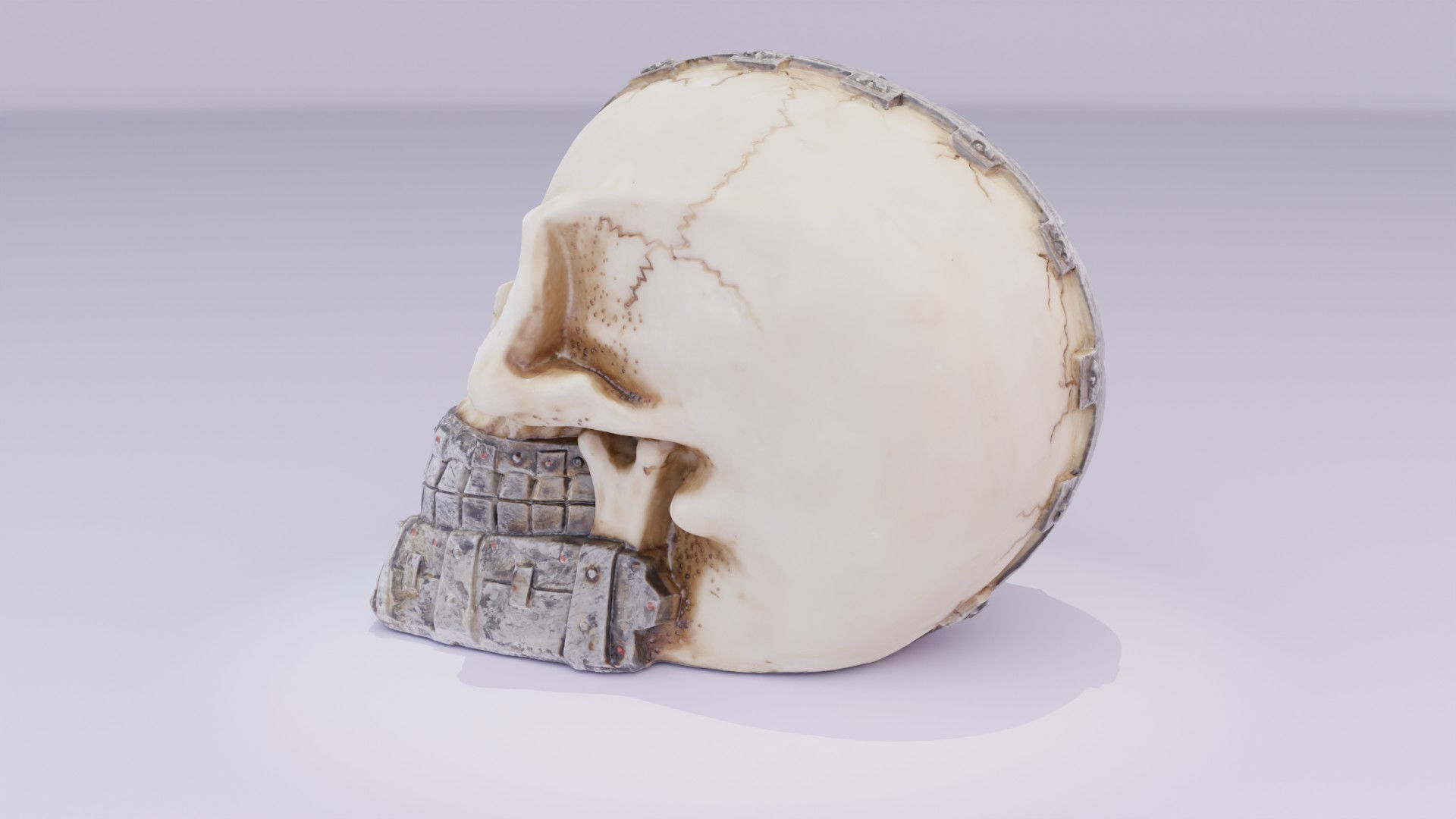 Techno skull high-poly 3D model_20