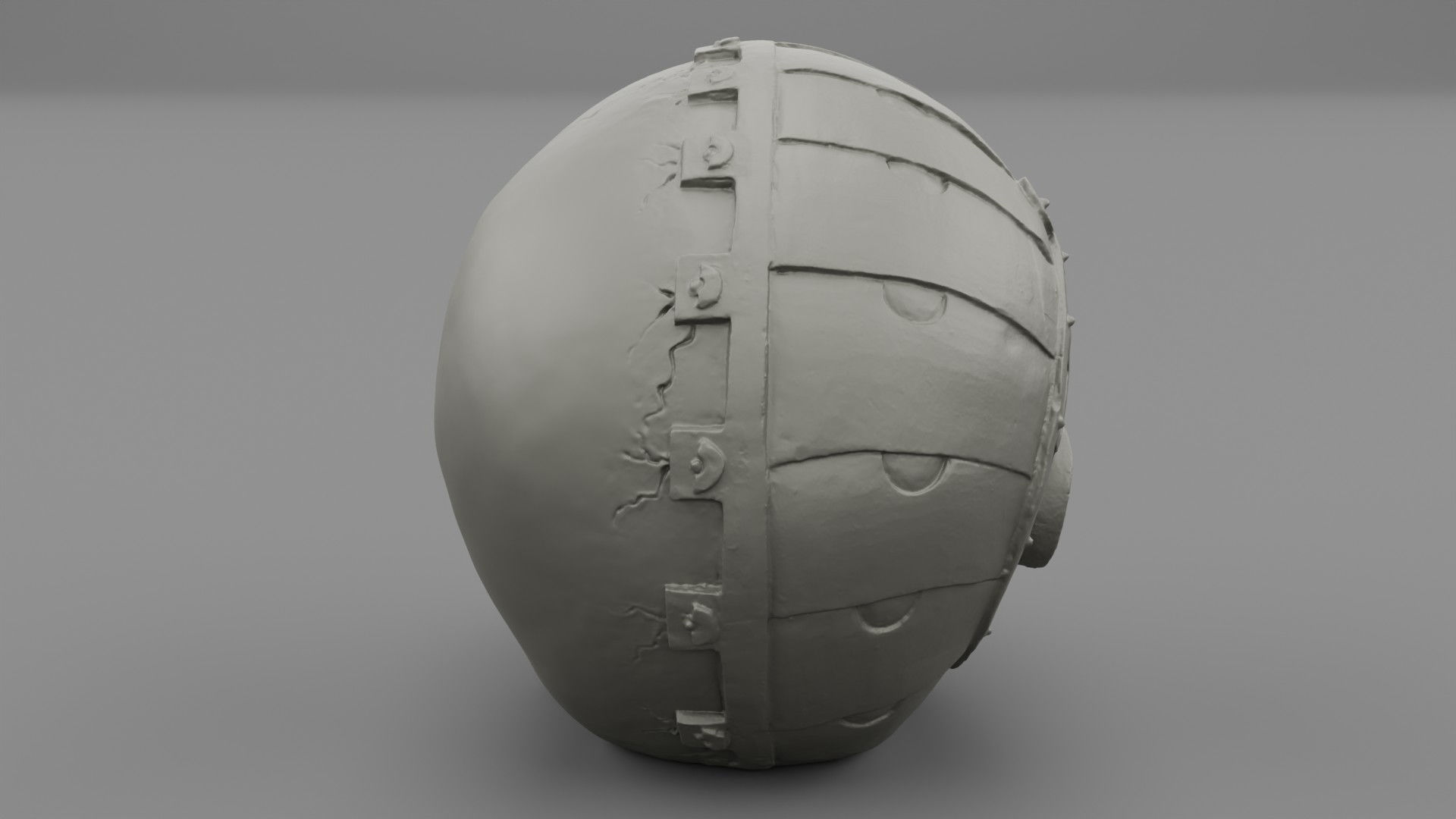 Techno skull high-poly 3D model_25