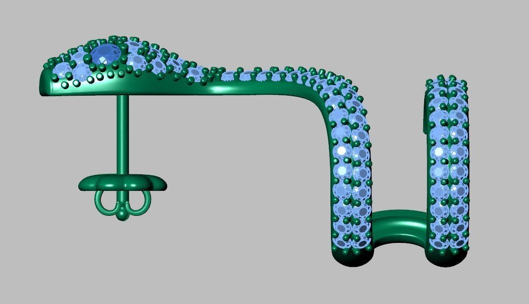 Snake Earring model 0284 3D printable model15 3D print model_15