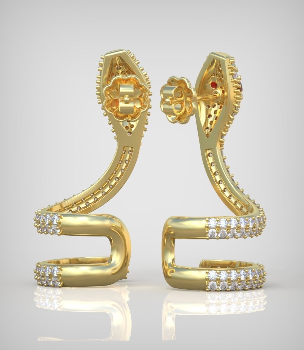 Snake Earring model 0284 3D printable model15 3D print model_11