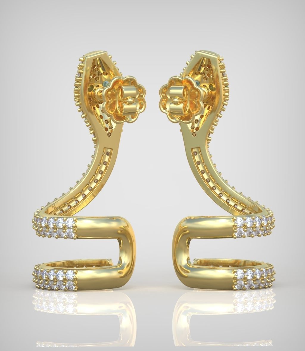 Snake Earring model 0284 3D printable model15 3D print model_8