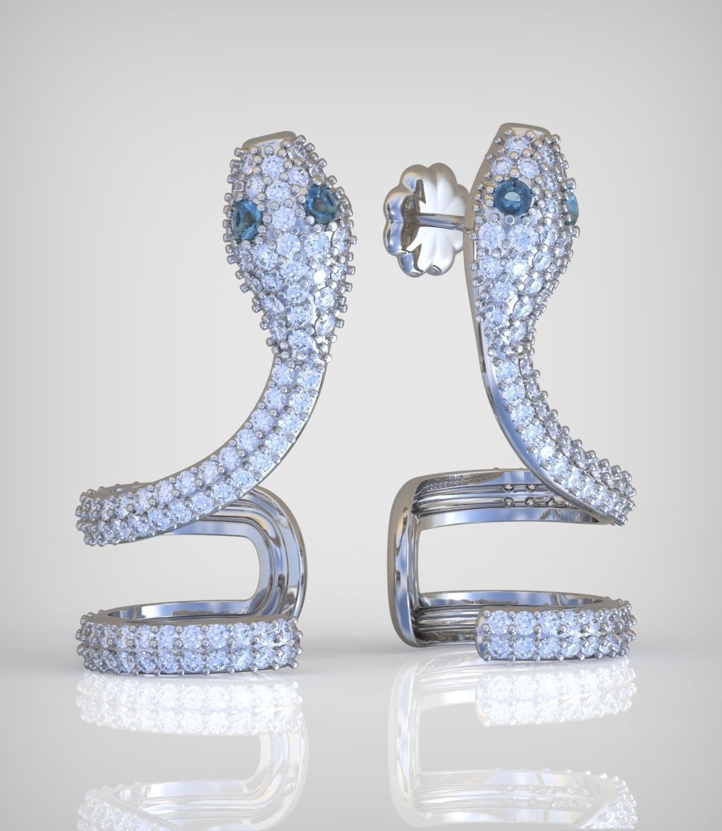 Snake Earring model 0284 3D printable model15 3D print model_5