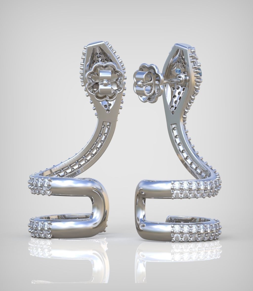 Snake Earring model 0284 3D printable model15 3D print model_10