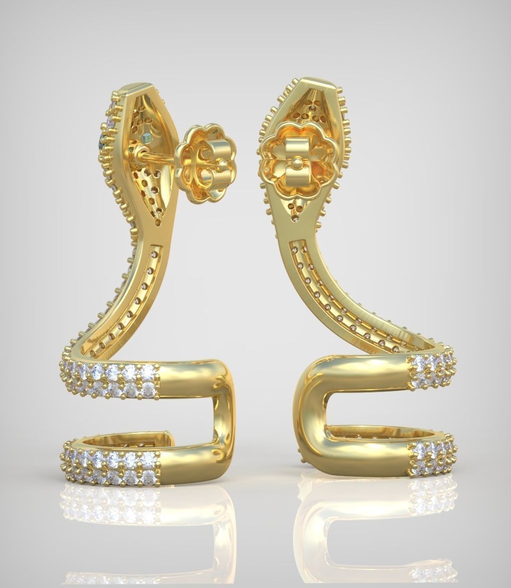 Snake Earring model 0284 3D printable model15 3D print model_7