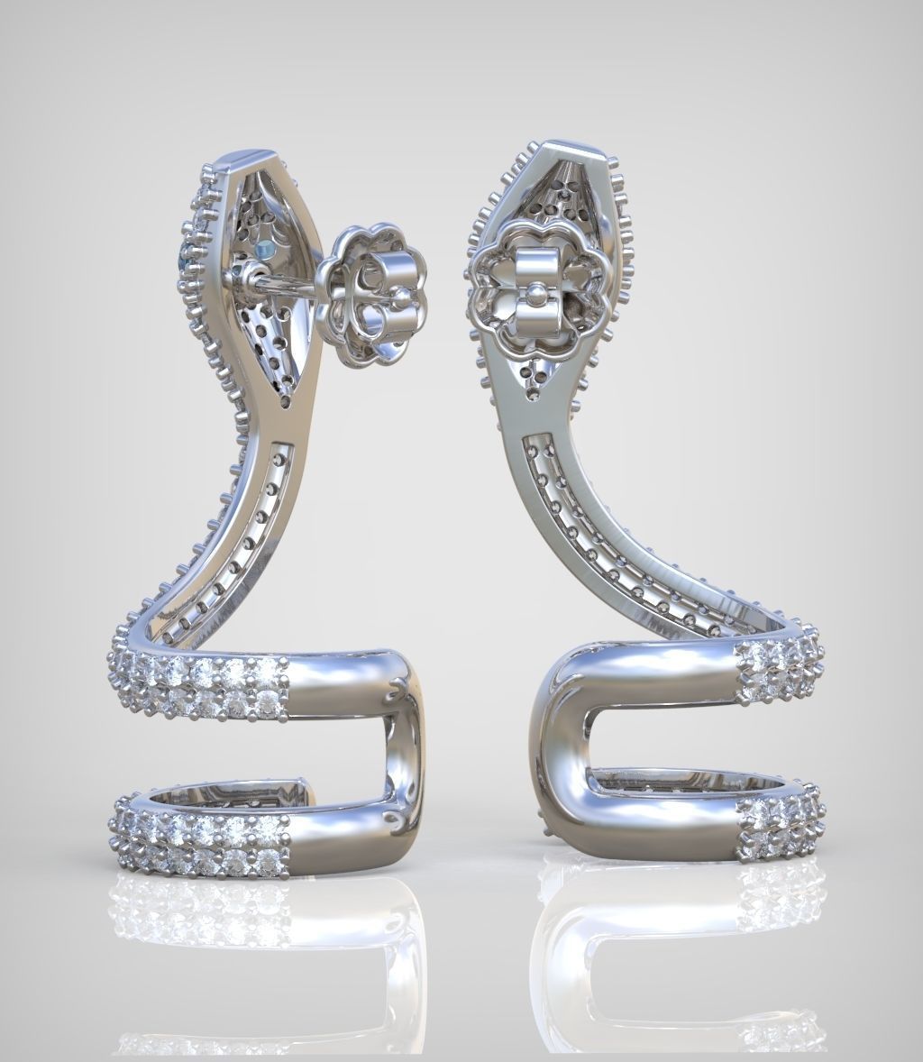 Snake Earring model 0284 3D printable model15 3D print model_6