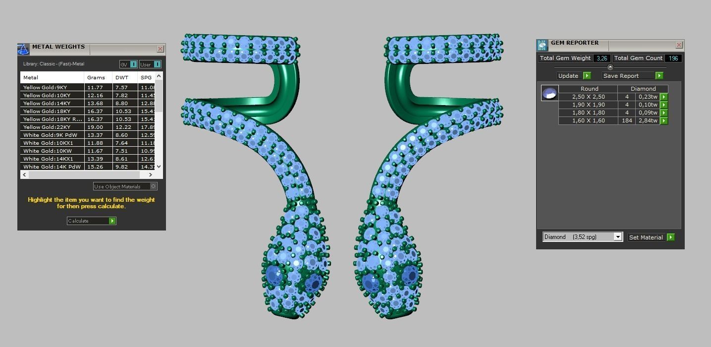 Snake Earring model 0284 3D printable model15 3D print model_12