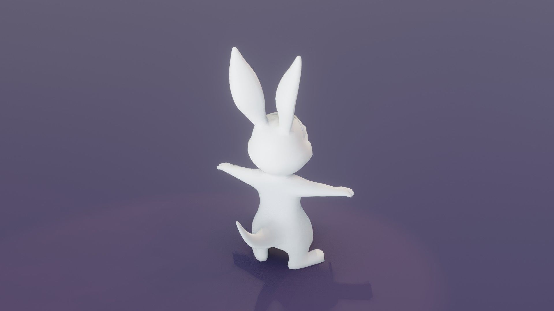 Cartoon Kangaroo Animated and Rigged Base Mesh 3D Model Low-poly 3D model_4