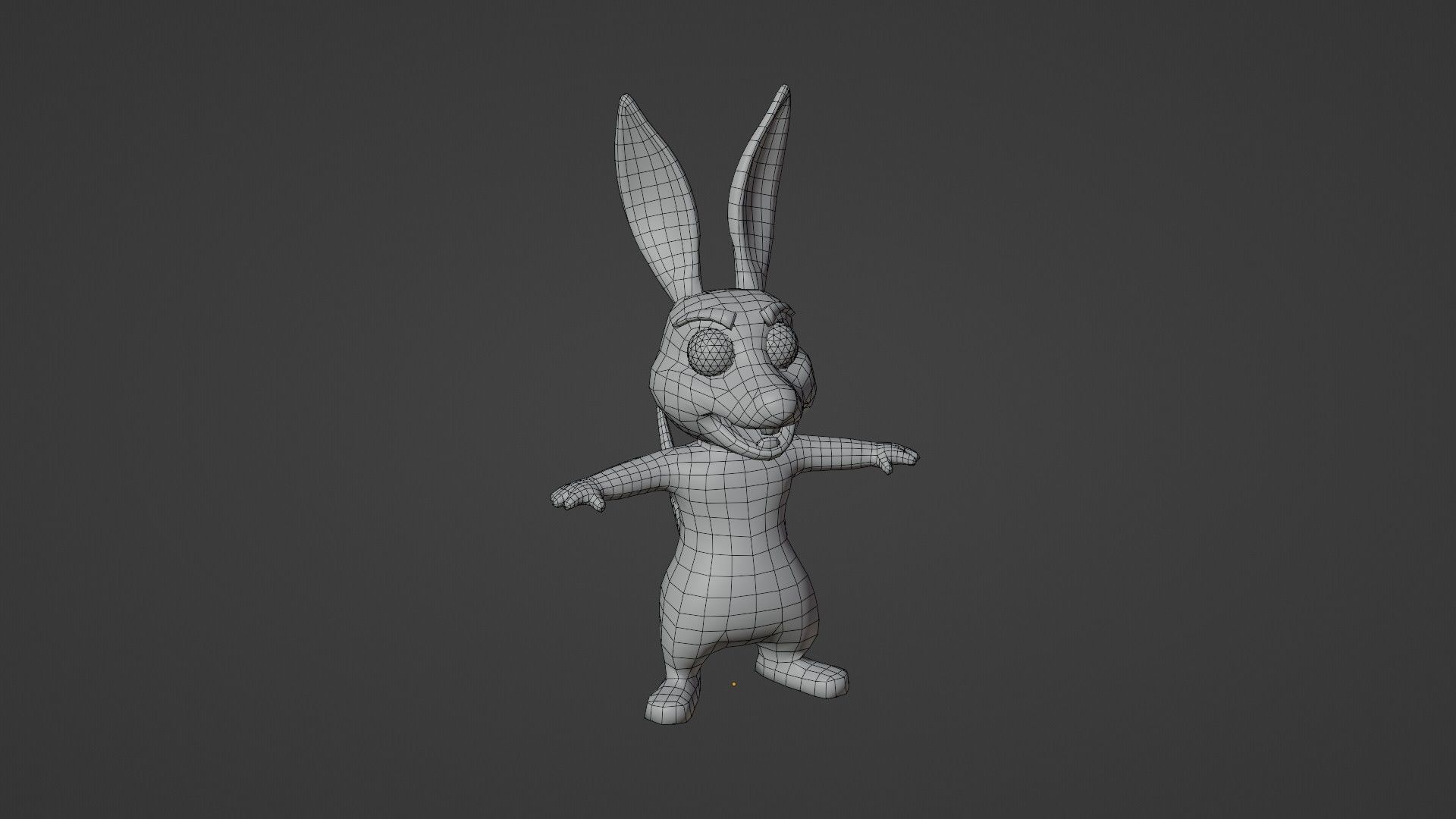 Cartoon Kangaroo Animated and Rigged Base Mesh 3D Model Low-poly 3D model_19