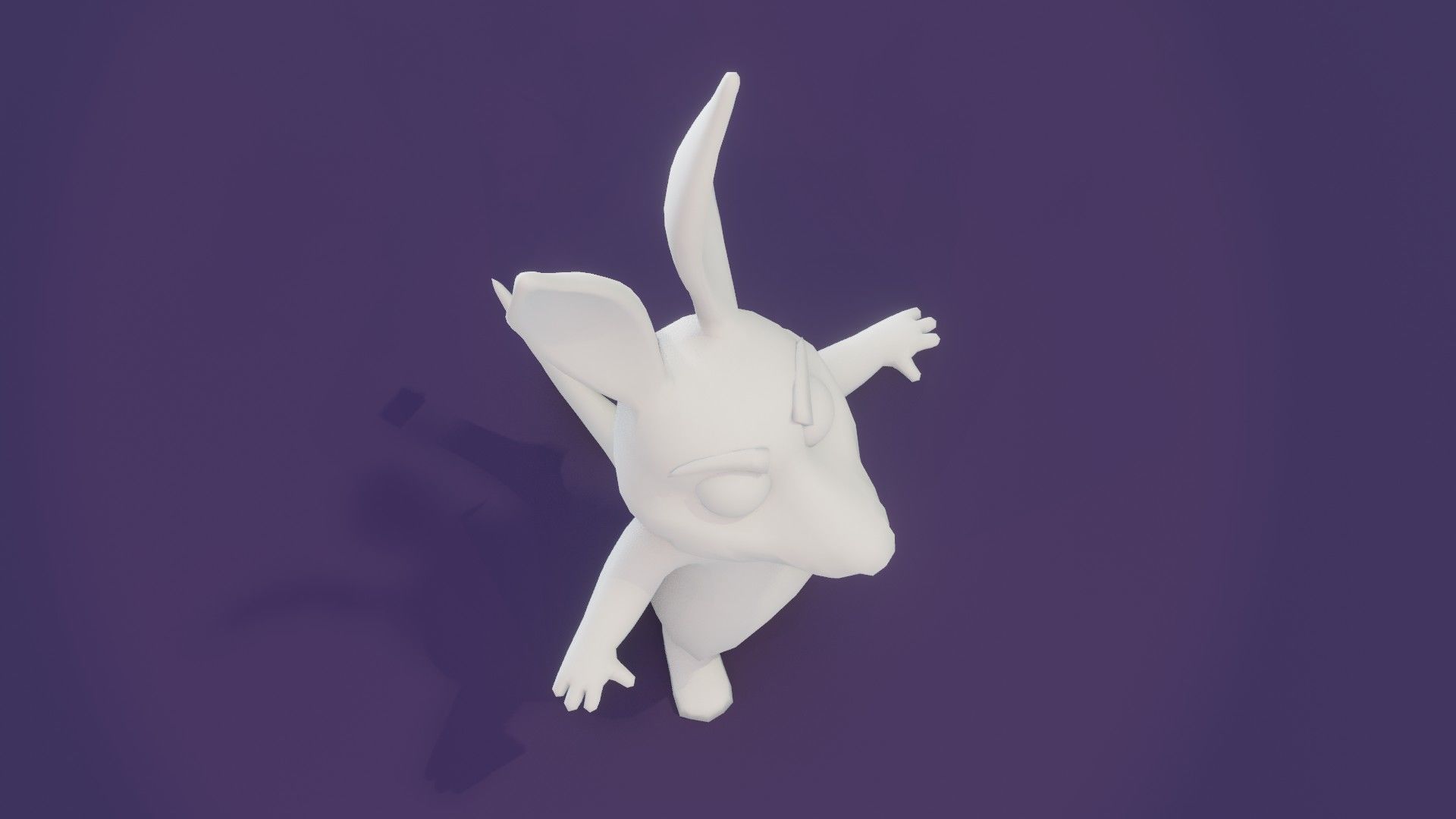 Cartoon Kangaroo Animated and Rigged Base Mesh 3D Model Low-poly 3D model_17