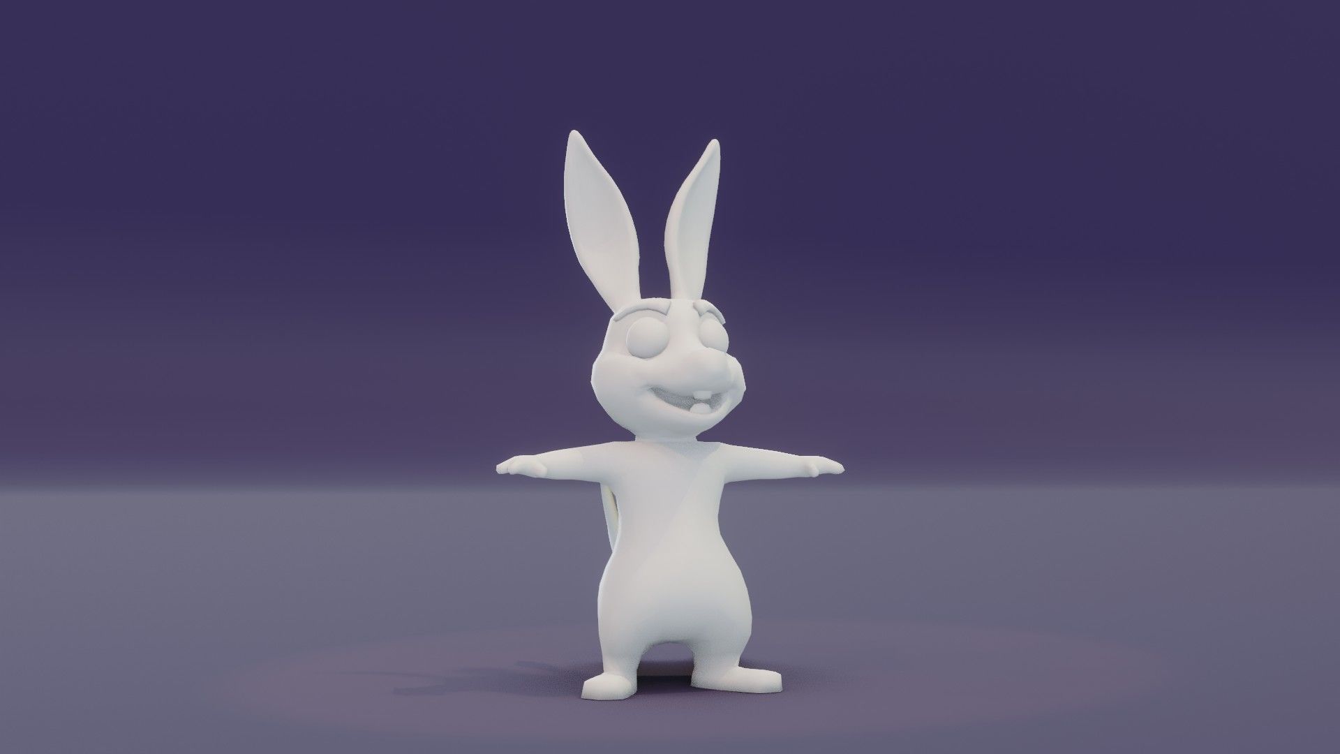 Cartoon Kangaroo Animated and Rigged Base Mesh 3D Model Low-poly 3D model_7