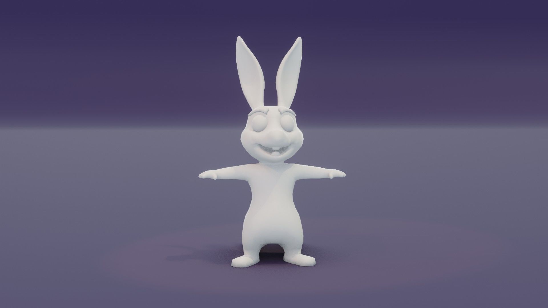 Cartoon Kangaroo Animated and Rigged Base Mesh 3D Model Low-poly 3D model_2