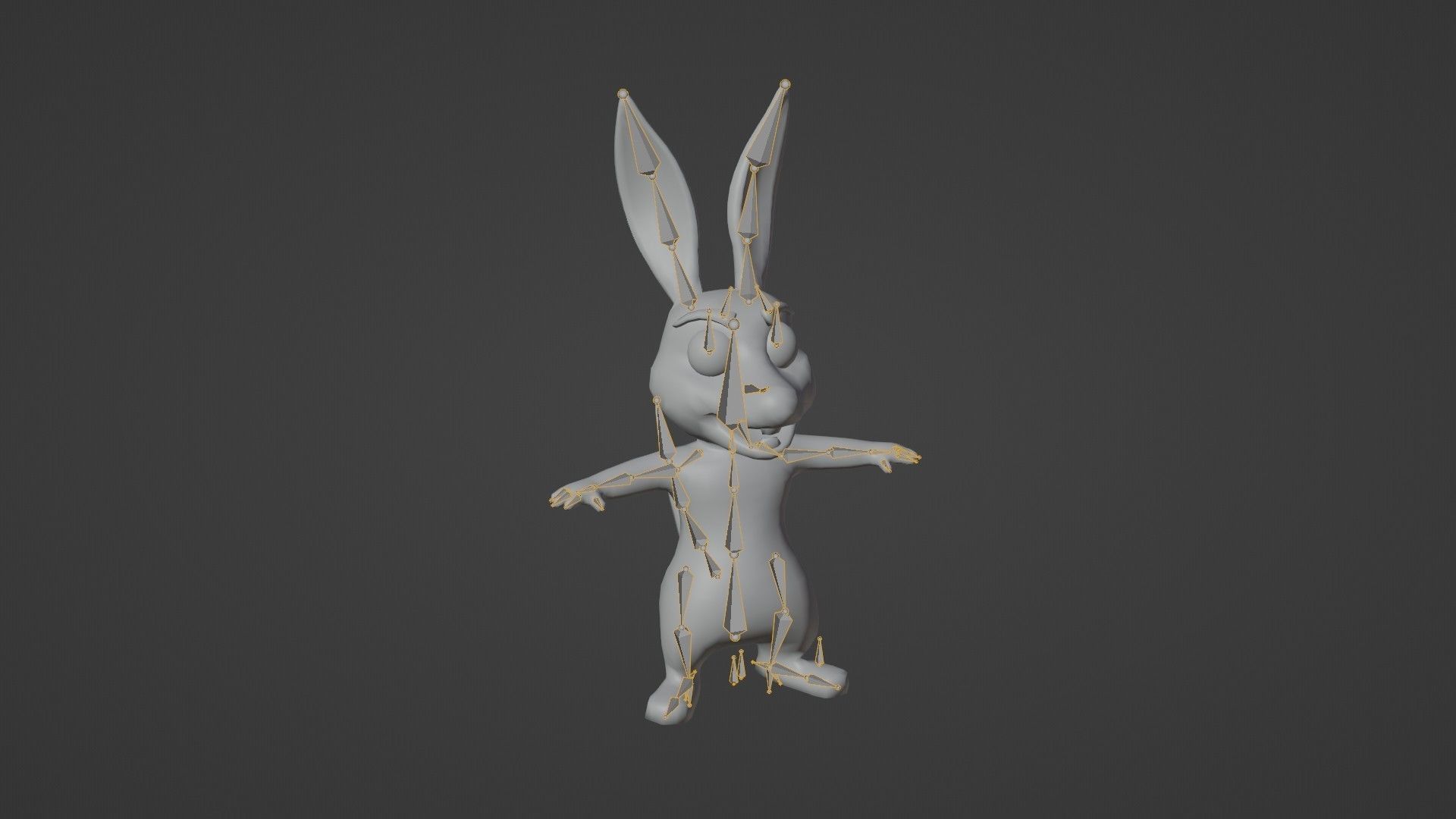 Cartoon Kangaroo Animated and Rigged Base Mesh 3D Model Low-poly 3D model_20