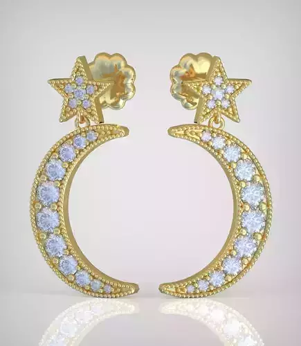 Earring model 0286 3D printable model6