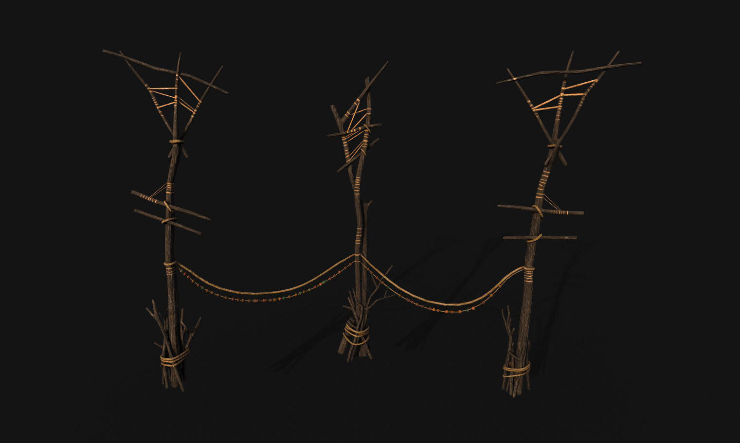 Gameready Graveyard scene Models Low-poly 3D model_1