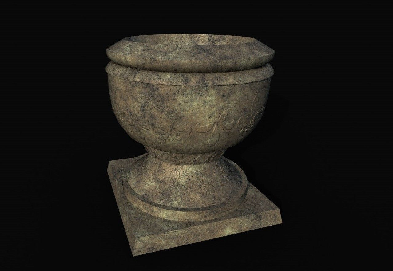 Gameready Graveyard scene Models Low-poly 3D model_2