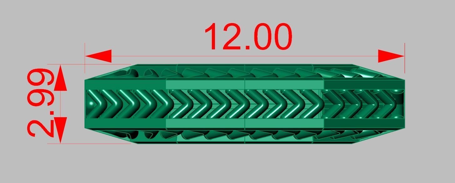 Bracelet model 3D printable model 0034 3D print model_11