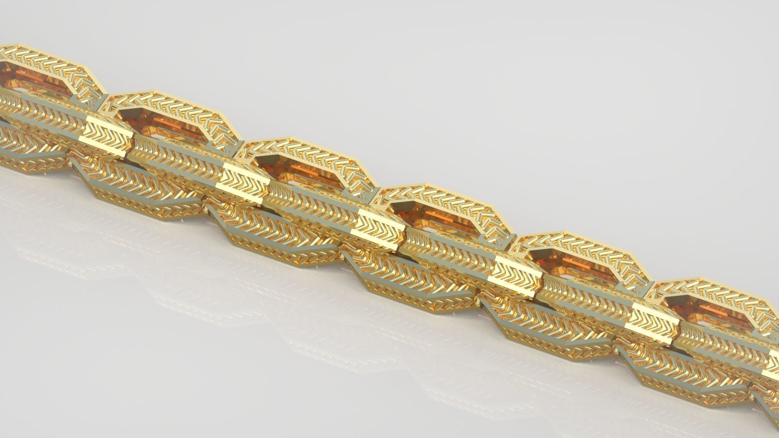 Bracelet model 3D printable model 0034 3D print model_6