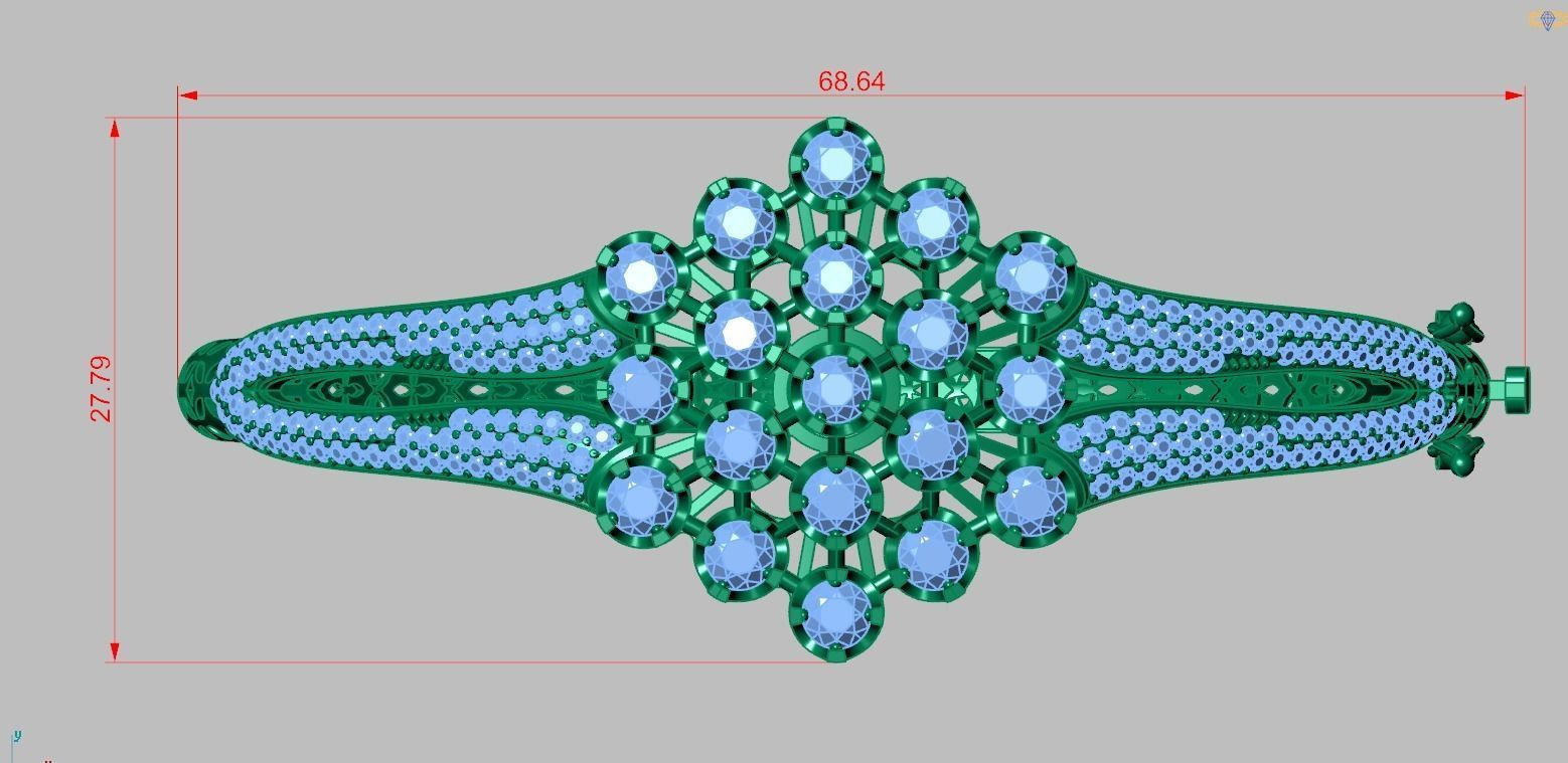 Bracelet model 3D printable model 0047-10 3D print model_14