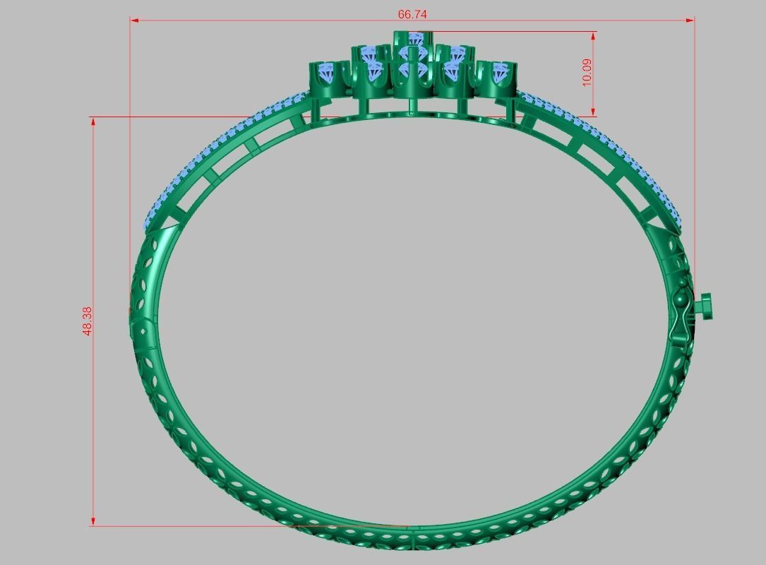 Bracelet model 3D printable model 0047-10 3D print model_10